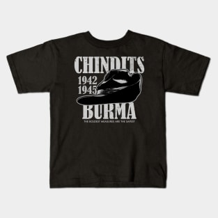 Chindits Burma (distressed) Kids T-Shirt